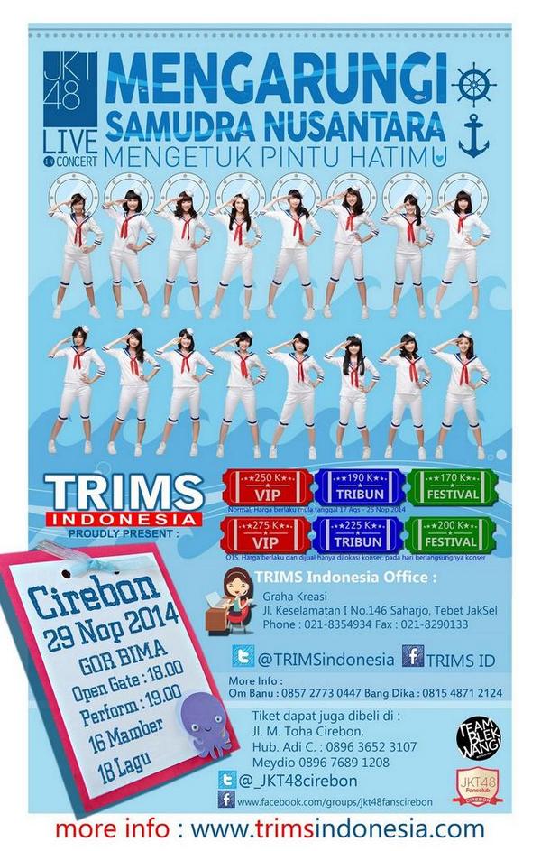 Yu Guyss singkatt yang mw nnton JKT48 di Cirebon 29 November bisa contak langsung cc <a href="/_adichristianto/">christianto</a> <a href="/OfficialTBW/">TeamBlekWangi</a>
