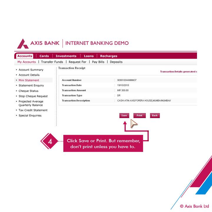how to check axis bank account details online
