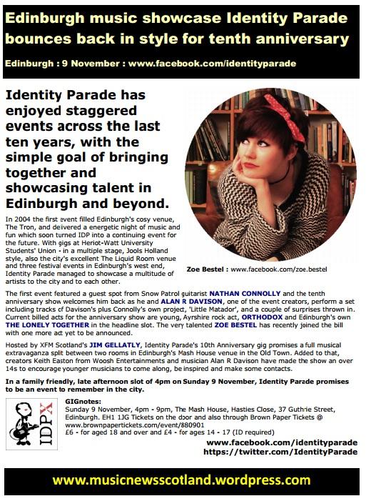 IdentityParade's tweet photo. @MusicNewsScot published an article last week with a story about Identity Parade on page 4. http://t.co/8vcoEZo6Ro http://t.co/X1juGrvijs