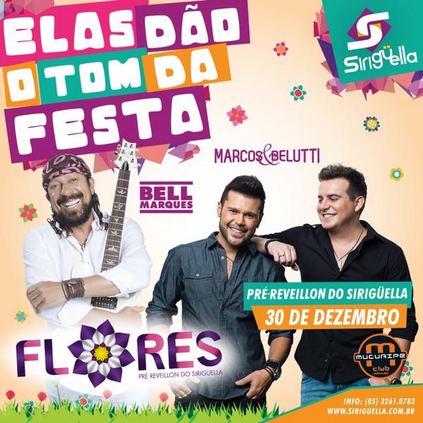 SIRIGUELLAOF's tweet photo. Dia 30/12 tem @BellMarques e @marcosebelutti no pré-reveillon mais bonito do Brasil! http://t.co/2bQPdnK3Ei