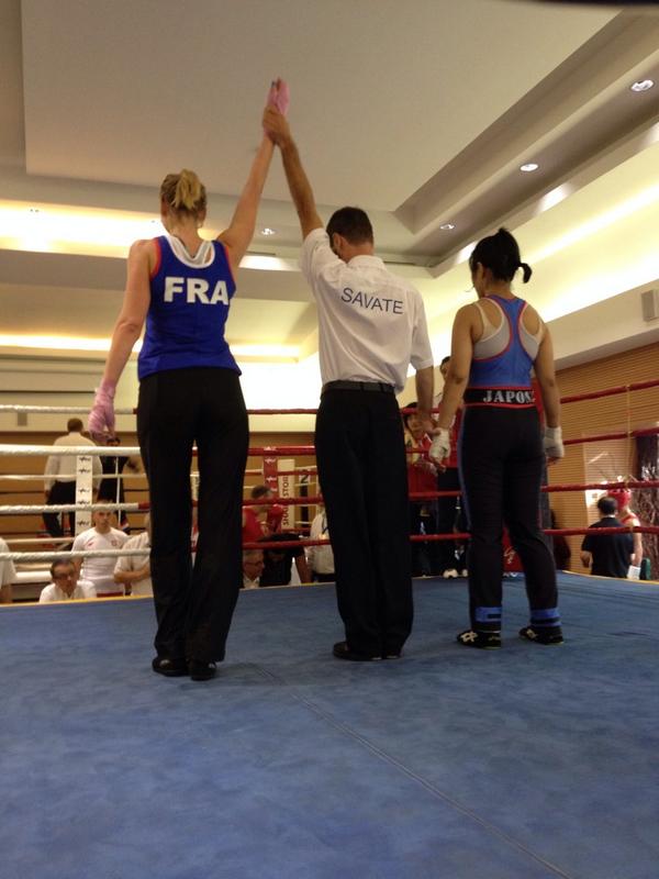 FFSbfDA's tweet photo. J. LAZARD remporte sa rencontre à l'unanimité des juges. #TeamFranceSbf #Roma2014 #MondeSavate http://t.co/Fr1KF8h5JW