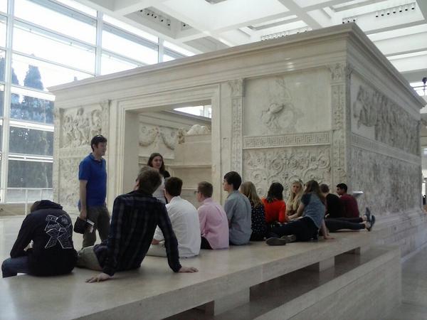 PerseClassics's tweet photo. Encountering the Ara Pacis #Aug2K http://t.co/wuZrgHMSe1