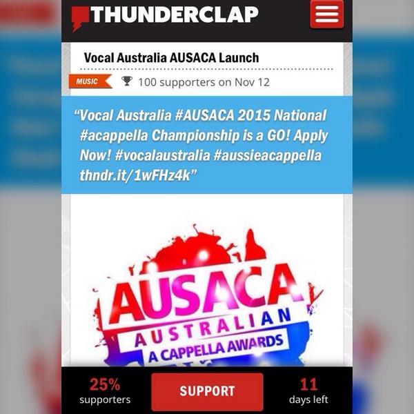 VocalAustralia's tweet photo. Are you ready for 2015?! Show your support for #aussieacappella at http://t.co/Yr2OBRpgvz #ausaca #vocalaustralia http://t.co/aRTOVNxc9A