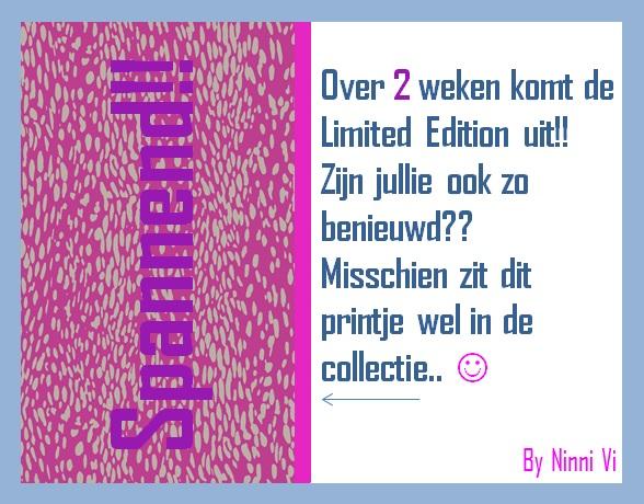 Spannend!! Over 2 weken komt de limited edition uit!! Zijn jullie ook zo benieuwd?? #limitededition #print# #winter14