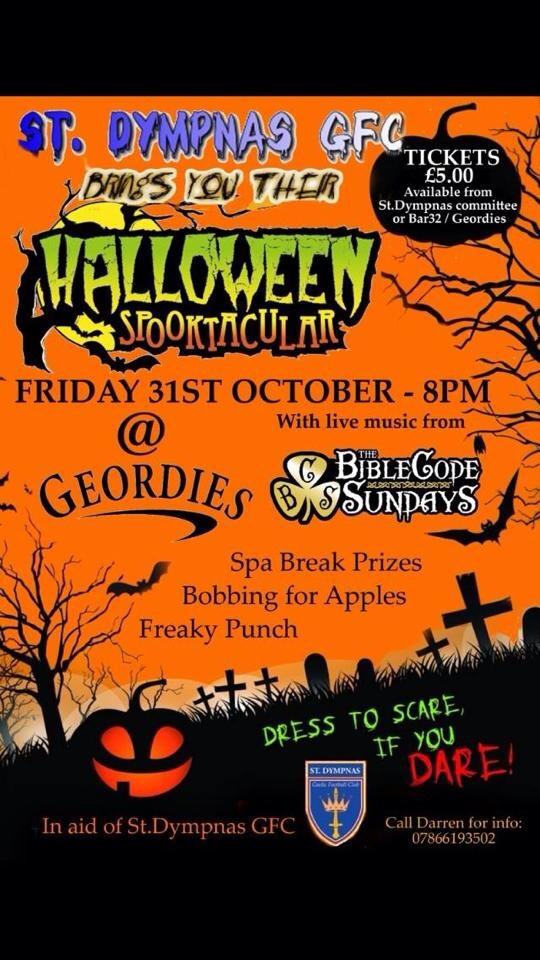 The BibleCodeSundays (@biblecodesunday) on Twitter photo We're playing for <a href="/StDympnas/">StDympnas GFC</a> tonight in Bar 32 (Geordies), Luton for their Spooktacular Party! #Luton #Halloween
RT We're playing for <a href="/StDympnas/">StDympnas GFC</a> tonight in Bar 32 (Geordies), Luton for their Spooktacular Party! #Luton #Halloween
RT