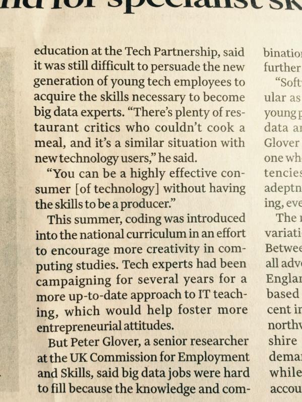 thomaspower's tweet image. Follow the money #bigdata #bigdataskills @FT