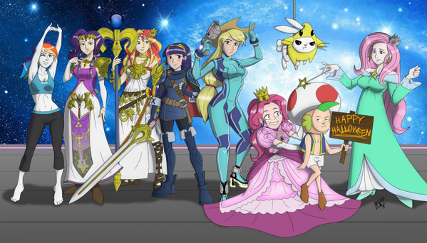 The Mane Six with Shimmer as Smash Girls #mlp #brony #SuperSmashBros <a href="/soundmonkey44/">denyank1</a>