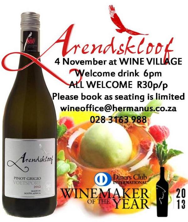 winevillage's tweet image. FYI: Pinot Grigio is a mutant clone of Pinot Noir? Join @winevillage &amp;amp; @ArendskloofWine 4NOV @ 6pm to learn much more