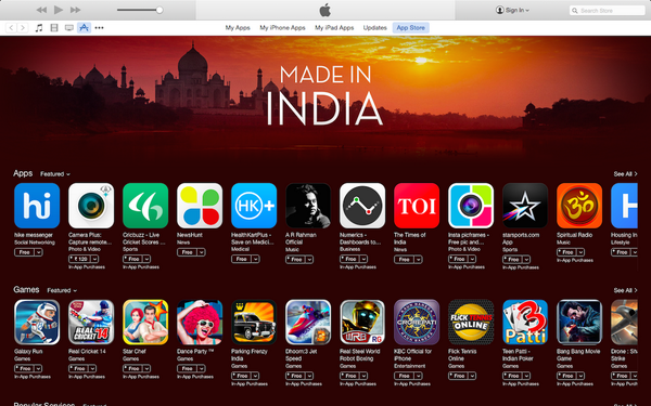 Robosoft's tweet photo. Thank you, Apple for this special #MadeInIndia feature. Proud to see so many apps of ours over there:) http://t.co/HyQo1mFTGm