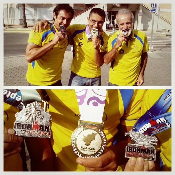 CDUPVtriatlo's tweet photo. Nuestros ironmen 2014. Cristian Escudero (Mallorca), José María Pardo (Lanzarote y Barcelona), David Roldán (Gandia) http://t.co/9iTvUcdUX9