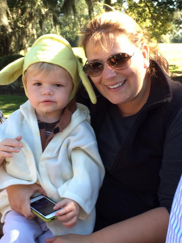 Ole_Sab's tweet photo. Happy Halloween! He looks so thrilled... http://t.co/JGg8rkegQm