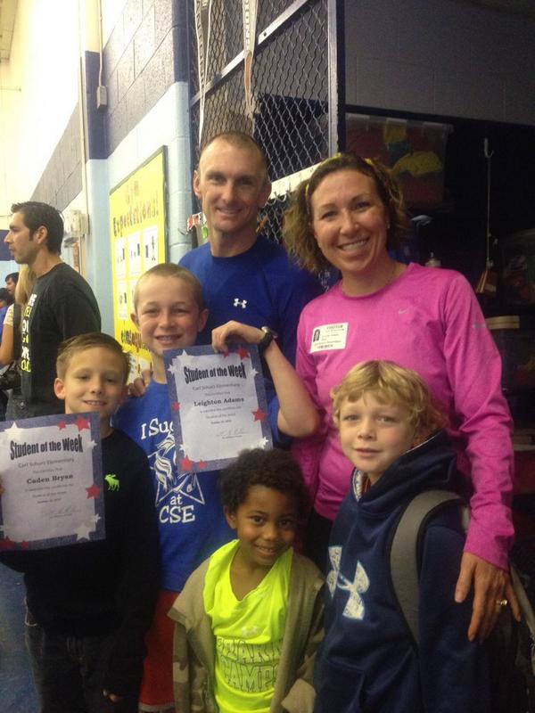 coleadams8's tweet photo. Great morning with the fam! Bike ride to school, a bakery stop, and we had a "Student of the Week"...and a friend 😊. http://t.co/JfKBf1B8RO