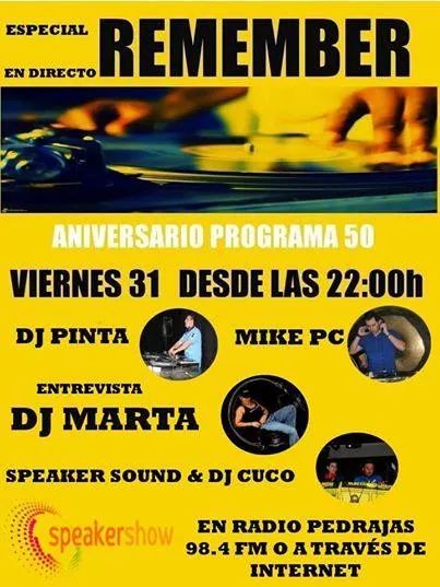 SpeakerShowFm's tweet photo. @RadioPedrajas @DjMartaRadical @SpeakerShowFm @cucojunior @deejaypinta @eltiomikeee  esta noche la liamos!!! http://t.co/GtbDH0ks27