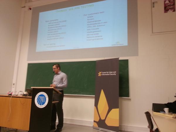 nilskals's tweet photo. Tomi Väisänens #NISlecture "How we discovered Heartbleed" @CCISno @NISLaboratory http://t.co/q9GhPe4j0d http://t.co/NmyohAUoXJ