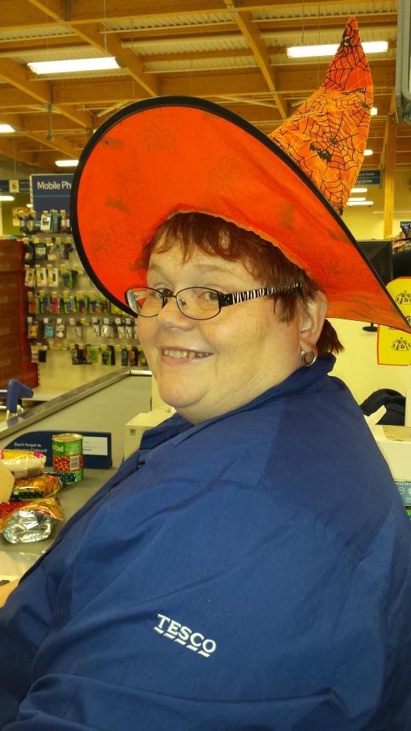 MallyR_93's tweet photo. Having fun at work for Halloween :) #Tesco6573 http://t.co/4cuCS7M8jV
