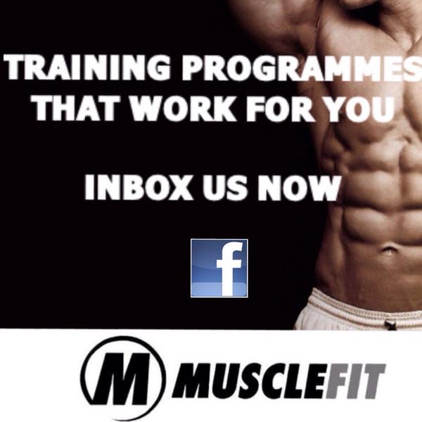 Visit the facebook page for more information 😊
www.facebook/musclefit.co.za