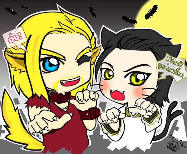 Lokitty_Chibi's tweet image. Me and @Thor_Chibi  wish you a 🎃 👻 Happy Halloween Day 🎃 👻 Muahahaha