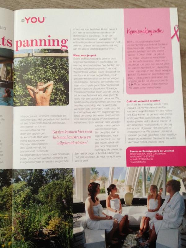 Mooi artikel in het for You magazine over de Leliehof.