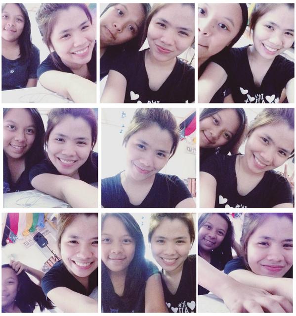 JudyAnnGSilva's tweet image. With my co-tambourine dancer! Hahaha. Ako na daw papalit senyo @ZyyFernandez @IamSerenio HAHAHA #beforepractice