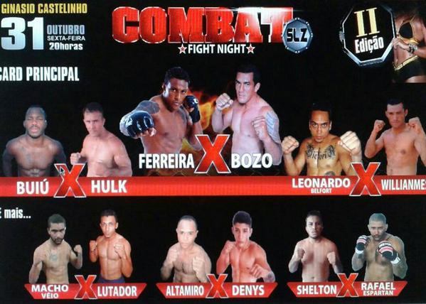 cellowilliams's tweet photo. Acontece hoje (31) em São Luís, às 20h a 2º Edição do  Combat Fight Nigth SLZ http://t.co/klDLjvADWX