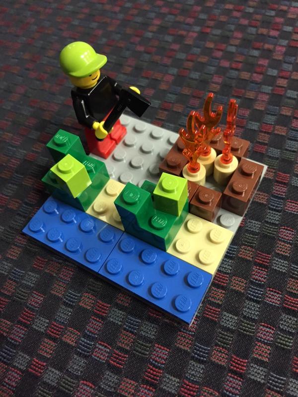 feiling's tweet photo. Playing with Legos this morning...learning about StoryStarter #edtech #scedtech2014 @LEGO_Education http://t.co/YqUmUKt4I1