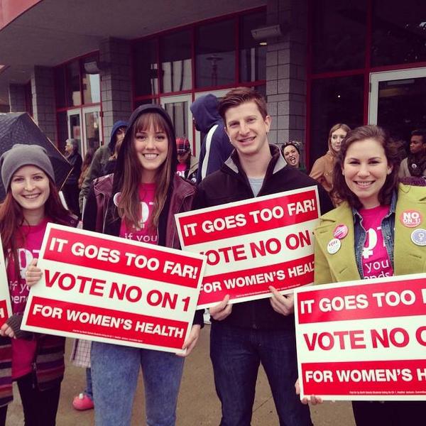 FeministFDN's tweet photo. Devon is a North Dakota student voting #NoMeasure1 for women's equality: http://t.co/ZOuTYYgJSw #fem2 #NDAM1 http://t.co/sB9v0sfqr6