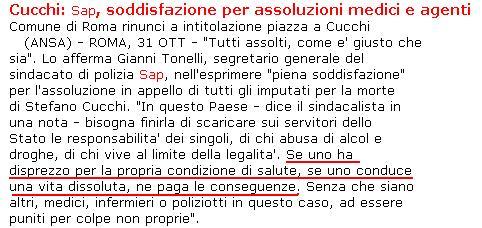 ilcorsaro_info's tweet image. ancora una volta il SAP, il sindacato di polizia ha fatto l'ennesima terribile uscita. #Cucchi
[laprivatarepubblica]