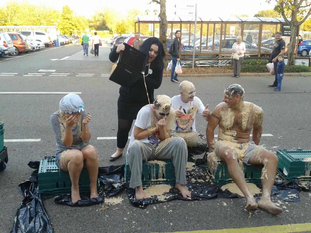 Team Gatwick getting Gunged for Diabetes UK <a href="/AndyWoolfenden/">Andrew Woolfenden</a> <a href="/mikeexleysd41/">mike exley</a> <a href="/TJ_Hgt/">Tony Hoggett</a> <a href="/XDebbieBrooksX/">Debbie Misselbrook</a>