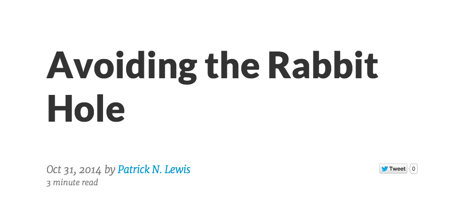 chrismaddern's tweet photo. How to avoid the design 'rabbithole' by @patricknlewis #buildingbutton
http://t.co/Zw4FFvhbV0 http://t.co/92MZDIJhXh