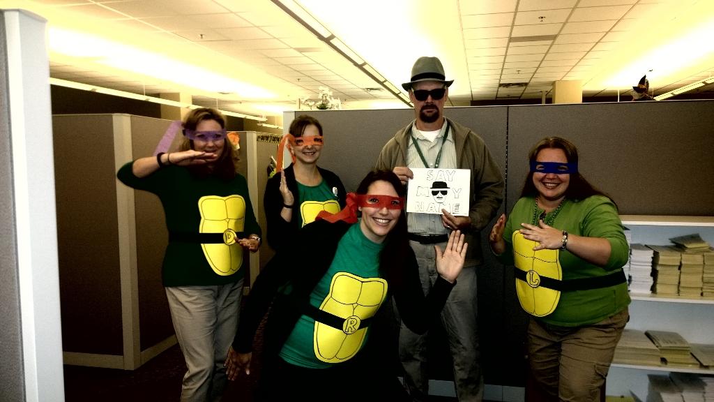 gnombie's tweet photo. Ran into #Heisenberg at work today. #tmnt http://t.co/TlBjSl0rCR
