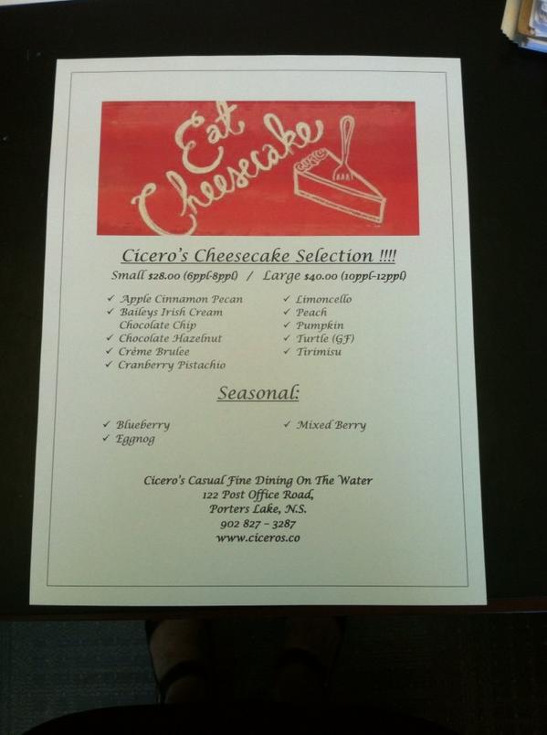 SharonWhalen4's tweet image. Cicero's#Cheesecakes# Delicious#Desserts.#2sizes#order today