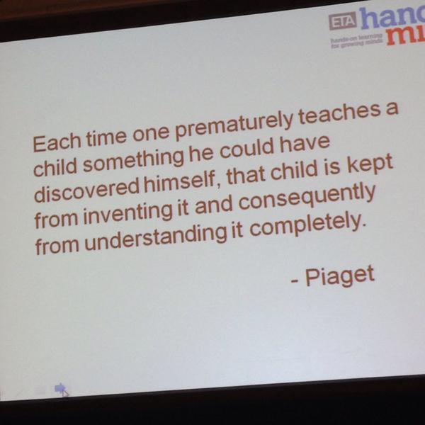 LFKerz's tweet photo. #NCTMIndy Provide substantial instructional time to allow Ss to discover  concepts, thus owning the knowledge http://t.co/LGgJYTbwCa