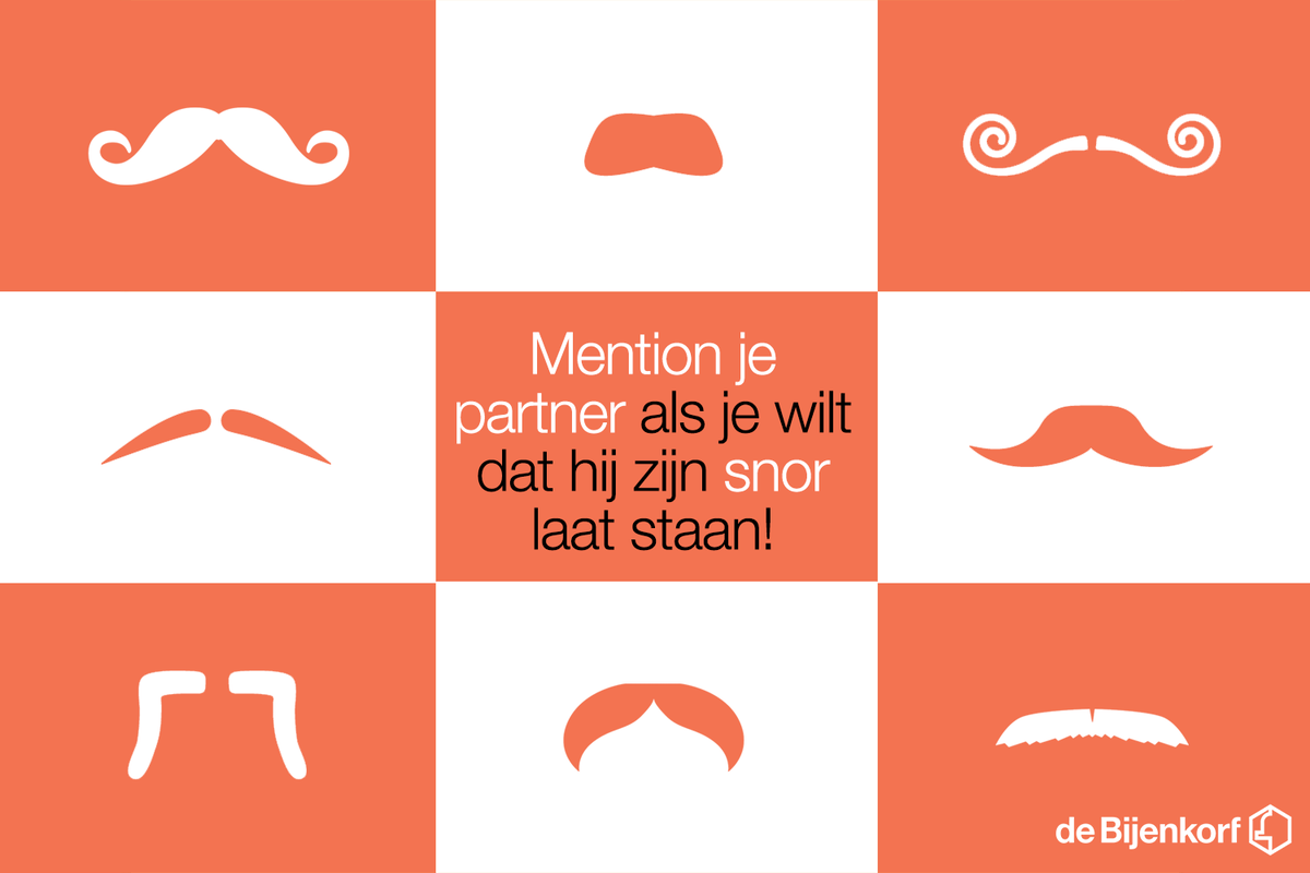 Dames het is Movember. Mention je wederhelft als je wilt dat hij een mooie snor laat staan..