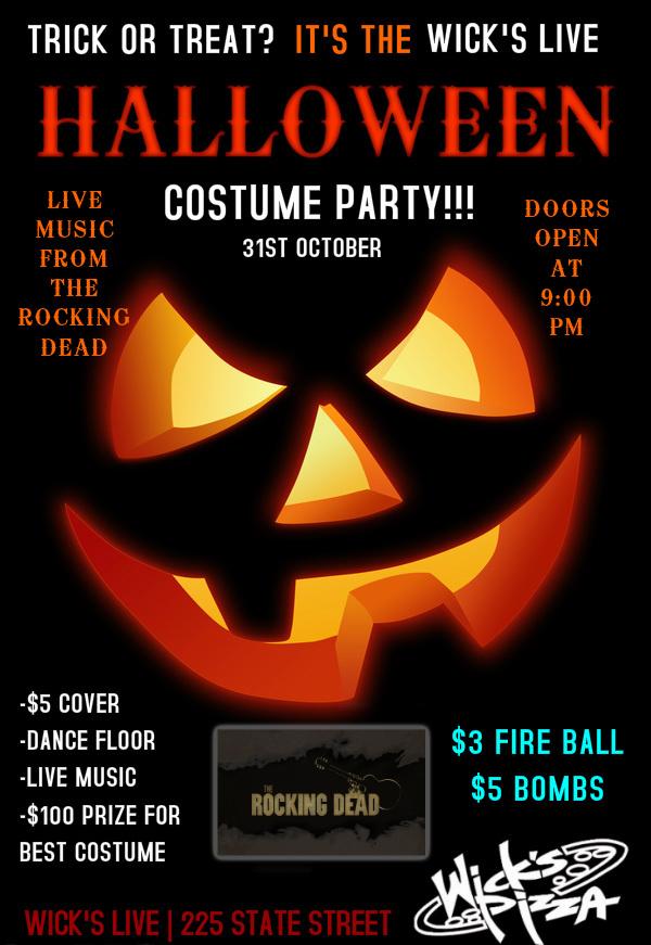 WICKSonSTATE's tweet photo. Tonight @WICKSonSTATE is our Halloween Costume Party!! Live Music, drink specials and a costume contest starts at 9pm http://t.co/Ue0AuGIksr