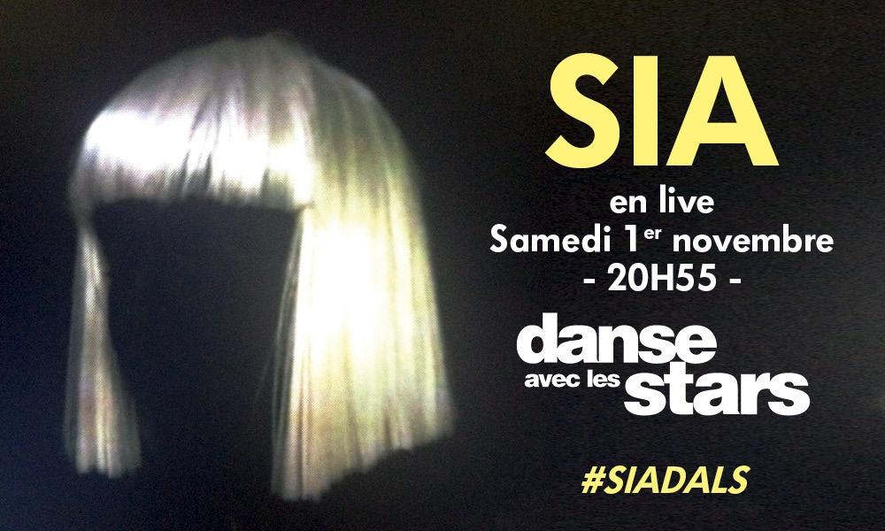 Evénement : ne manquez pas le live de <a href="/Sia/">sia</a> ce soir sur <a href="/tf1/">TF1</a> dans l'émission <a href="/DALS_TF1/">Danse Avec Les Stars</a> ! #SIADALS #Chandelier