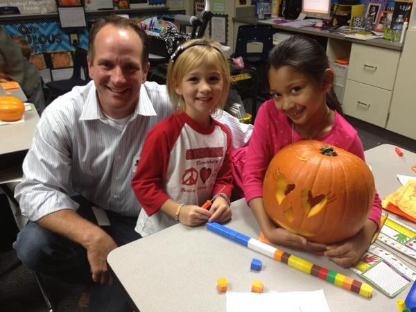 AndrewsFirst's tweet photo. This is me and my dad and my buddy on Pumpkin Math. It was fun! #AndrewsFirst #letthekidstweet http://t.co/7LGvwWlD8X