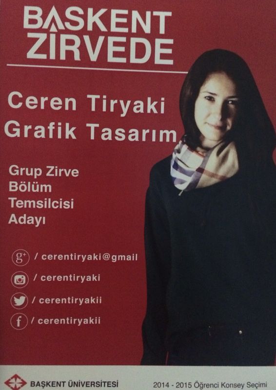 zirvebaskent's tweet photo. Grafik Tasarimi bolum temsilcimiz Ceren Tiryaki aramiza hosgeldin http://t.co/ttkqwgevSb