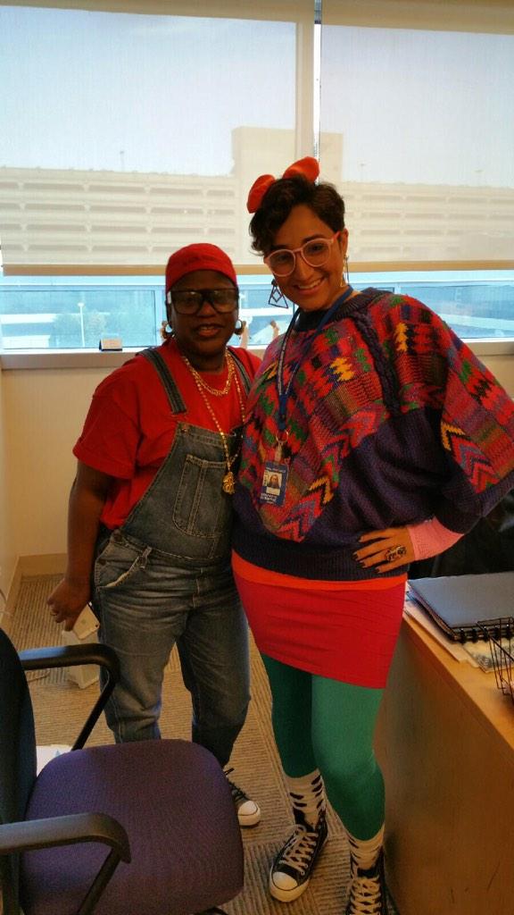 DeatriceBI's tweet photo. Halloween @PHLAirport! We love the 80s! http://t.co/16YUgWh1oo