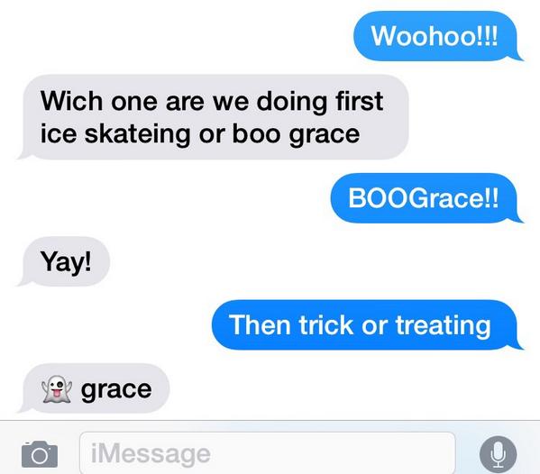 ManduhBeau's tweet photo. Even my kid is ready for the #BGExfearience at #BOOGRACE14 @MyBlueGrace http://t.co/NbFOdxuVV5