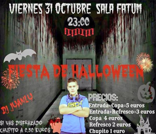 Juanlu_Torrijos's tweet photo. Iros preparando para la que se va a liar esta noche en #fatum #halloween #FiestaDeEstudiantes ;) http://t.co/X3AHGSulSu