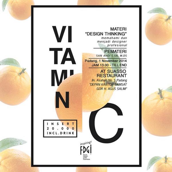 FDGIPadang's tweet photo. BESOK!!! VITAMIN Creative, diskusi santai ttg DESIGN THINKING di Suaso Restaurant jam 13.00! Insert 20k (incl. drink) http://t.co/yIXIJvfAKS
