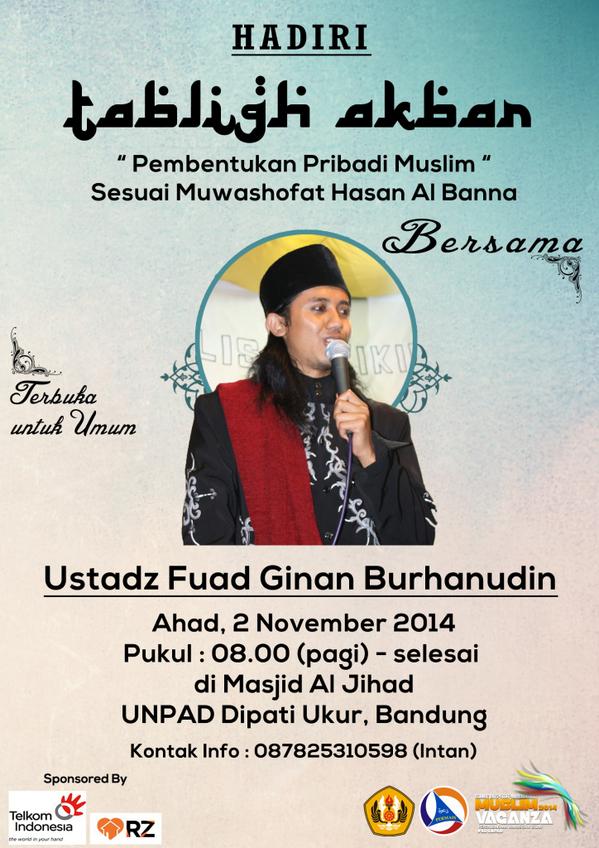 Salam..
Wonderful Tabligh #MUSLIMVAGANZA2014 2 Hari lagi :)
Bersama " Ustdz Fuad Ginan Burhanudin "
<a href="/infobandung/">infobandung</a>