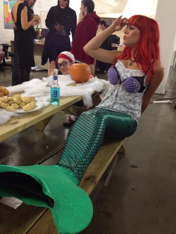 Where's Wally? Handy London team Halloween mermaid casts her eye... ;)