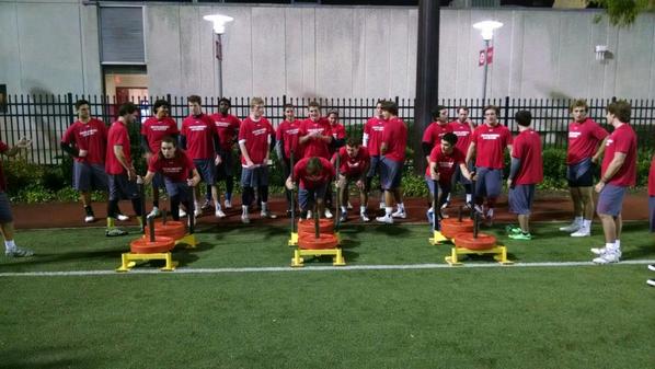 NJITStrength's tweet photo. Men's Lax squaring off this morning on Lubetkin Field #RiseandGrind #HalloweenSpeed #NJIT http://t.co/TYs1TnhqmB