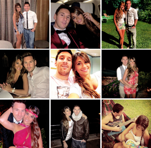 LMessifanclub's tweet image. Leo Messi with Antonela