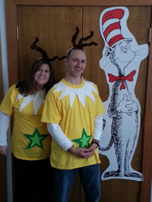 thaley222's tweet image. Hughes coaches supporting our Dr. Seuss theme #HalloweenCostumes