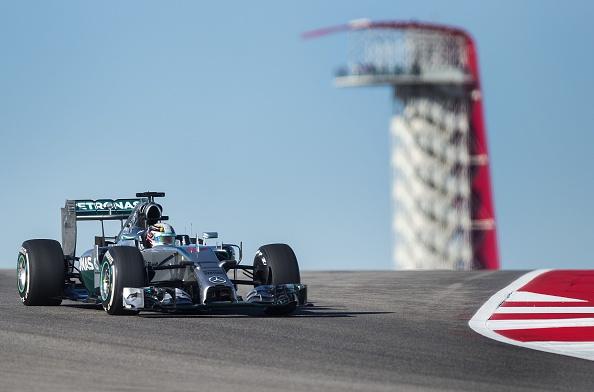 BBCSport's tweet photo. Lewis Hamilton set the pace ahead of Nico Rosberg in USGP first practice. Full report: http://t.co/7rAF3bX8Mq http://t.co/53NvXJjebV