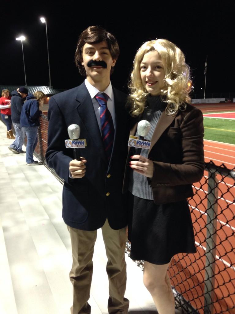 Ron Burgundy and Veronica Corningstone are in the house for the Spring Mills High game! #HappyHalloween <a href="/RSNsports1/">RSN Sports Network</a>