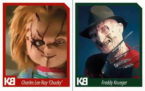 KreativeBomb's tweet image. Chucky &amp;amp; Freddy #Halloween #stickerbombs