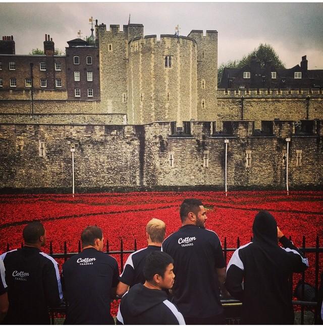 Respect to Colin Slade and the BaaBaas squad for going and visiting the 888,246 poppies today. #LestWeForget